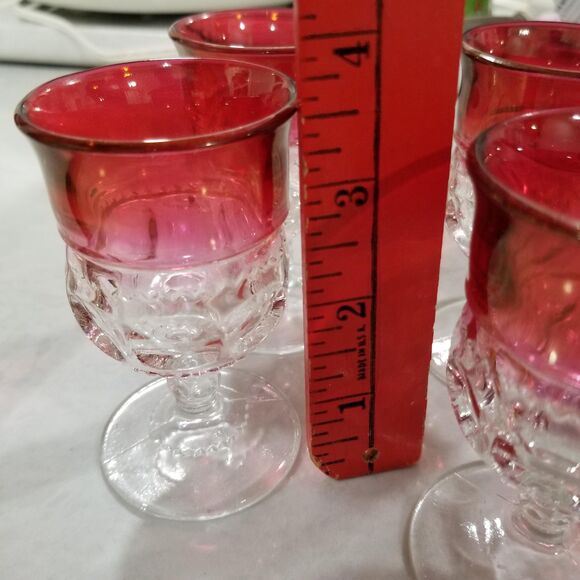 Indiana Glass Kings Crown Thumbprint coctail/highball/cordial glasses set of 6 - Picture 3 of 9